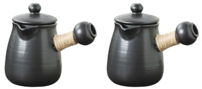 Set di 2 teiere in porcellana con filtro da tè durevole Teakettle per campeggio all'aperto casa 700 ml con coperchio