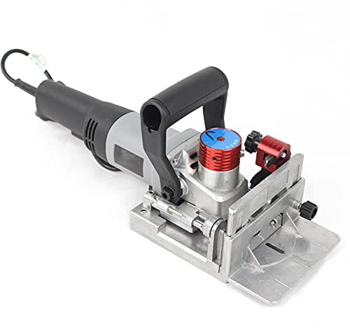 Ryanong Wood Plate Joiner, Lamino Slotting Machine Routers Planers Biscuit Tenon Maker Tool Boring Machinery Furniture Cabinet Connector