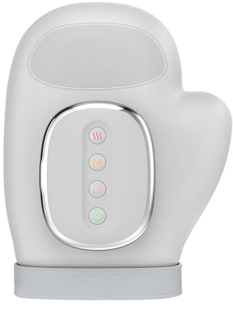 Appareil de Massage pour les Mains, Massageur de Mains 3 Modes de Chaleur & Compression, Appareil de Massage Rechargeable à Minuterie Automatique pour Cadeaux Fêtes