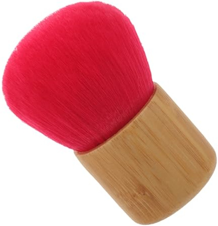 ARTSEWPLY Puderborste med Unikt Designat Rött Träskaft Mjuka Syntetiska för Ansikte för Löspuder och Highlighter Hållbar och Lätt att Kontrollera för Makeupapplicering