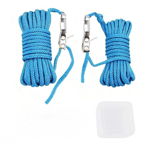 Lot de 6 tendeurs de cordon à boucle à came avec 2 paracordes – Tendeur de corde à réglage rapide pour camping, bâches, tentes, auvent, construction en métal robuste, compatible avec les cordes de 3