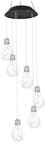 Faroby Carillons éoliens solaires pour l'extérieur, Boule d'ampoule colorée LED Suspendue, Facile à Utiliser, Jardin, Balcon, Cour