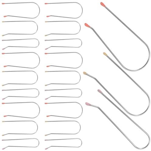 MALUGOGO Ersatzclips und Schnelle Erwärmung für Elektrische Heizwickler 24 Stück aus 304 Edelstahl und Kunstharz Vielseitige Styling Optionen für