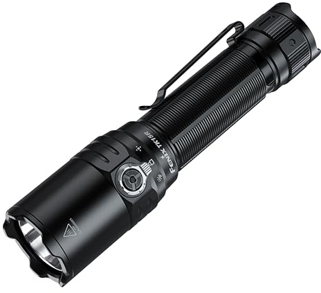 Fenix TK15R Linterna recargable de seguridad/exterior con control de luz adaptable Iris-X | 3200 lúmenes | 490 m | 68 horas máximo | Control de luz de ajuste automático | Selector de función de