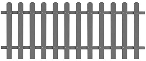 vidaXL Lattenzaun Gartenzaun Friesenzaun Zierzaun Zaun Zaunlatte Vorgartenzaun Beetumrandung Beeteinfassung Balkonbrett WPC 200x80cm