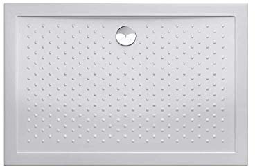 Durovin Bathrooms 800 x 700 x 40mm Shower Tray Anti Slip Surface, Acrylic Material,Various Sizes, Rectangular Shape