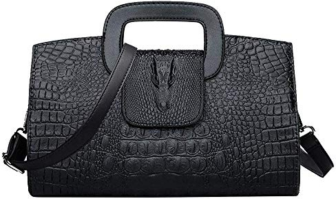 Milya Damen Leder Vintage Handtasche Clutch Henkeltasche Abendtasche Umhängetasche Ledertasche Schultertasche mit Schulteriemen