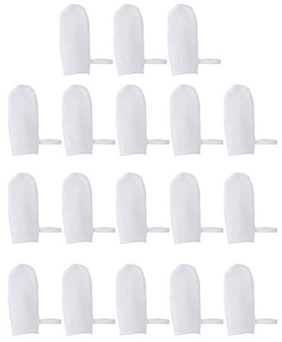1 Set 18 St Gasväv Finger Spjälsäng Barntandborste 12 Månader Och Uppåt Baby Tungrengörare Spädbarns Finger Gasväv Tandborste Baby Gasväv Mun Vård Vit Flor Bitring Småbarn