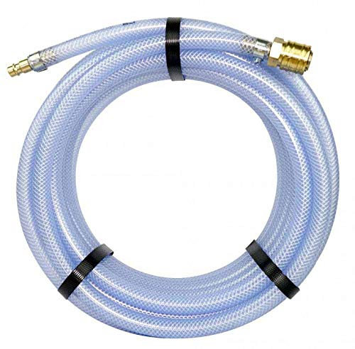 PLASTFLEX TX (SET) Innen ø 6mm (1/4 Zoll), Länge 20m - Druckluftschlauch mit Druckluftkupplung & Stecknippel, 7.2 Kupplung, Kompressorschlauch, flexibel, transparent