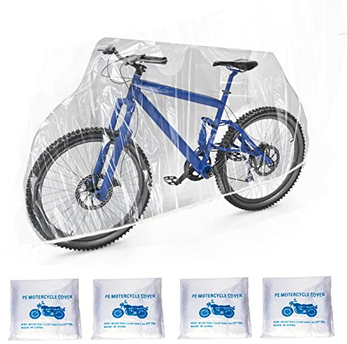 Disposable Clear Plastic Bike Cover One to Many Bikes - Waterproof Dust Covershed Waterproof Storage Outdoor Bicycles Indoor Universal