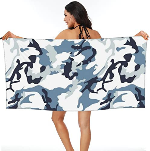 KM-WEL Camouflage Strandtuch, 100% Mikrofaser, Schnell Trocknendes Strandtuch, Sporthandtuch, Leichtes Strandtuch (1,70x140 cm)