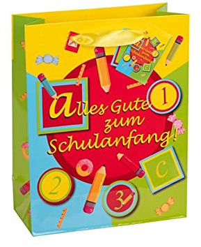 Geschenktasche Schulanfang Einschulung 23 x 18 x 8 cm Geschenktüte