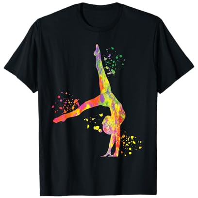 Turnerin mit Boden Mädchen Kinder Rhythmische Gymnastik T-Shirt