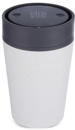 Circular & Co Pre 2026 (Previous Generation) Reusable Coffee Cup - 8oz/227ml - 100% Leakproof & Lockable - Push Top, One Hand Open, 360 Drinking - Recyclable - BPA Free - Dishwasher Safe
