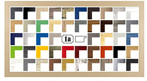 Multicolore Bilderrahmen Posterrahmen Puzzlerahmen 40x100 cm Ahorn Dekor wie Birke Dekor 100x40 cm mit weisser Rückwand und klarem Acrylglas