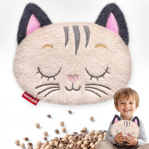 comfheat Katze Wärmepad mit Leinsamenfüllung und waschbarer Hülle | Heiß-Kalt-Therapie, kompakte Größe mit natürlicher Füllung zur Linderung von Muskelkrämpfen und Verspannungen