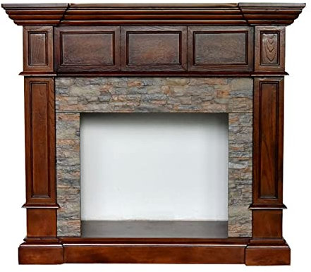 Cenz-888 Mantel Surround American Fireplace Mantel Rustic Vintage Mantel Cabinet Cultural Stone Mantelpiece Mantel Cabinet Mantel Trim Surround Furniture Fireplace Mantel Decor