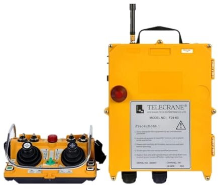 KSZHZYMGX Joystick hidráulico Industrial Resistente al Agua F24-60 con Control Remoto por Radio for grúa Puente aérea, polipasto eléctrico