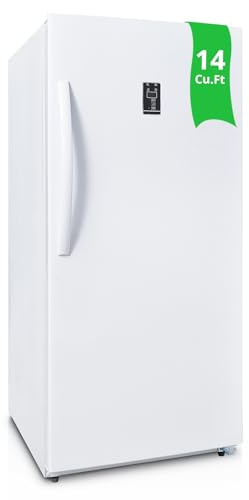 SMETA Stand Up Freezer 14 Cu. Ft, Upright Freezer Frost Free, Convertible Refrigerator Garage Ready, Standing Deep Freezers Upright, Freezerless Refrigerator Vertical For Kitchen, Home, White