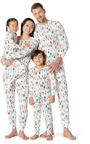 Amazon Essentials Ensembles de Pyjamas de Noël Assortis pour la Famille Femme, Lumières Festives, M