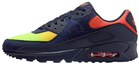 NIKE Air Max 90 Lemon Venom/Blackened Blue-Hyper Crimson 46 EU