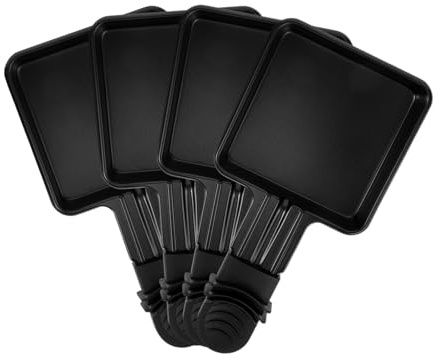 Lot de 4 Poêlons de Raclette Noirs en Acier Inoxydable, Poignée | Accessoire de Remplacement pour Barbecue, Chauffe Rapide et Résistant à Haute Température, pour Fromage Fondu