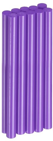 QUARKZMAN 10Pcs Bastoncini Di Colla A Caldo 11mm X 150mm Lunghi EVA Mini Bastoncini Di Adesivo A Fusione A Caldo Per Pistola A Colla A Caldo Legno Plastica Vetro Fiori Tessuti Schiuma Viola
