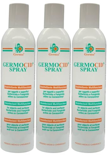 Disinfettante Multifunzione per Oggetti e Superfici, Indicato per Disinfettare e Deodorare gli Ambienti ad Alta Frequentazione e ad Alto Rischio Infettivo, 400ml (3 Unità)