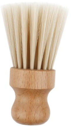 DECORNIJIA Cepillo de Peluquero Profesional de Madera con Cerdas Suaves para Limpieza de Cuello Herramienta de Peinado para Eliminar Pelo Suelto en Barbería y Cuidado del Cabello