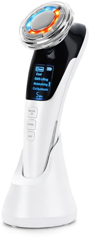 Lychico Professional Facial Massager, 8-in-1 Anti-Wrinkle & Lifting Beauty Device with EMS, Red/Blue Light Therapy, Hot/Cold Modes for Rejuvenation & Deep Cleansing
