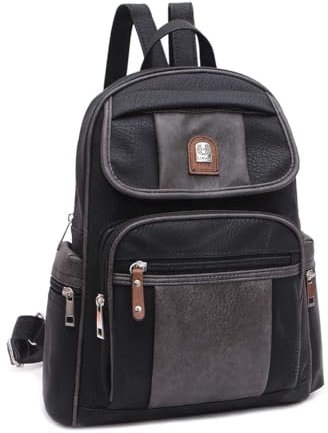 OBC Damen Cityrucksack Phoenix Rucksack City Tasche Stadtrucksack Backpack Schultertasche Organizer Tablet Ipad Mini bis ca. 10 Zoll (Grau 30x30x14 cm)