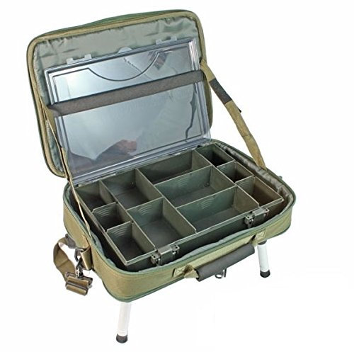 NGT Box Case Tackle Bag with Bivvy Table Koffer, grün, XL
