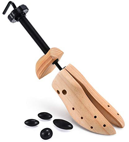 EST Two-Way Shoe Stretcher for Men & Women - Adjustable Length & Width, Perfect for Tight Shoes - Medium Size 6.5-9 (Single), Wood, Single Medium 6.5-9