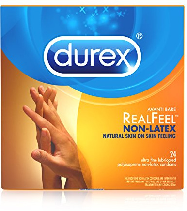 Durex Avanti Bare RealFeel Non-Latex Condom, 24 Count