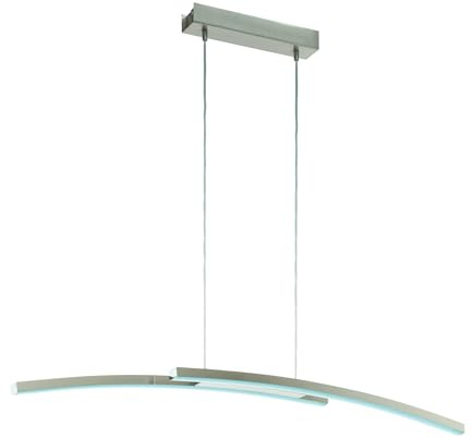 EGLO connect LED Pendelleuchte Fraioli-C, 2 flammige Hängelampe | Hängeleuchte aus Aluminium und Kunststoff in Nickel-Matt, Weiß, Farbtemperaturwechsel (warm, neutral, kalt), RGB, dimmbar