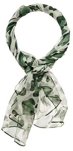 VIKINGS Unisex Schal Tuch Gepard Animal Print, Gepard:Grün