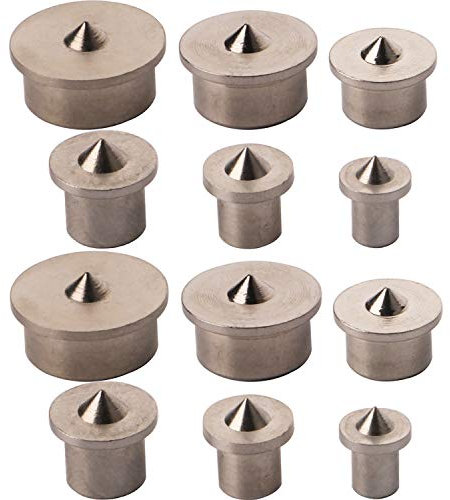 CESFONJER Dowel Pin Center Woodworking Alignment Tool Points Marker Drill Center,4/5/6/8/10/12 mm Dowel Drill Center Points Pin Set (12 pcs)