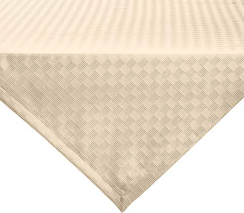 Erwin Müller Tischwäsche, Mitteldecke, Tischdecke Jacquard Karo, Paderborn Sekt Größe 80x80 cm - fleckabweisend, schmutzunempfindlich und leicht zu reinigen (weitere Farben, Größen)