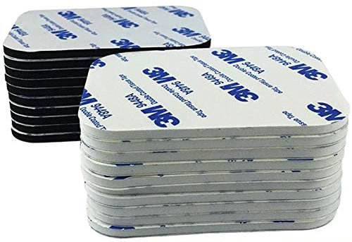 Black 3M EVA FOAM Self Adhesive Pads ~ 78mm wide x 61mm long x 2mm or 3mm thick ~ Sticky Adhesive DOUBLE SIDED Tape ~ 9448A (20, 3mm thick)