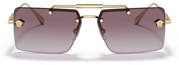 Versace Damsolglasögon guldram, violetta gradientlinser, 60 mm, Guld