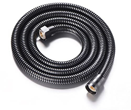 1.2M 1.5M Black Stainless Steel Shower Hose Handheld Shower Head Fittings Pipes Bathroom Accessories Hose Flexible Plumbing Pipe-Black 1.2m (Black 1.5m)