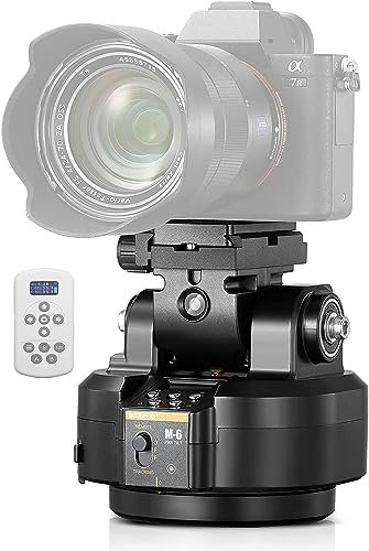 Tête de trépied panoramique motorisée à Suivi Automatique des Visages, AI Smart Face Body Tracking Tête panoramique Inclinable Télécommandée avec Fernbedienung