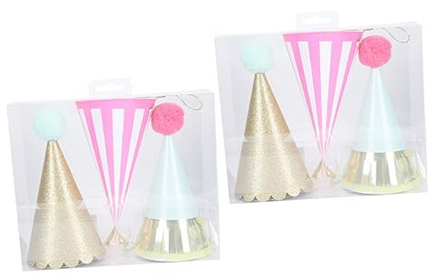 Toyvian 6stücke Teiliges Bunter Partyhüte Festliche Geburtstags Und Neujahrshüte Mit Pompoms Für Unvergessliche Feiern Adorable Hut Requisiten Für Erwachsene