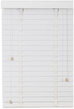 Fensterläden, Jalousien aus Holz, horizontale Jalousien mit 50-mm-Lamellen, einfach zu montierende Vorhänge, Jalousien aus echtem Holz for den Innen- und Außenbereich, Wärmedämmung, weiß, ( Size : 140