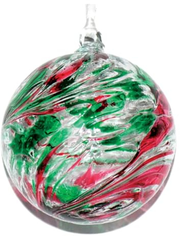 Decorvo Large Friendship Glass Ball Globe - Opal 4.7 inch Hand Blown Handmade Hanging Garden Gazing Ball Indoor Outdoor Home Décor