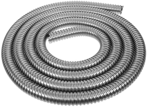 BUGUUYO Guaina Protettiva a Molla in Acciaio Inox 300 Cm, Tubo Flessibile Per Cavi Metallici, Organizer Per Gestione Cavi, Adatto Per Ambienti Domestici