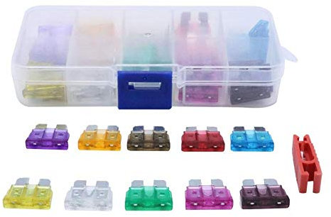 TMP1105 50 Stücke Mix Assorted Auto Motorrad LKW Flachsicherungs Set Kit 3A 5A 10A 15A 20A 25A 30A 35A 40A Ersatzsicherung