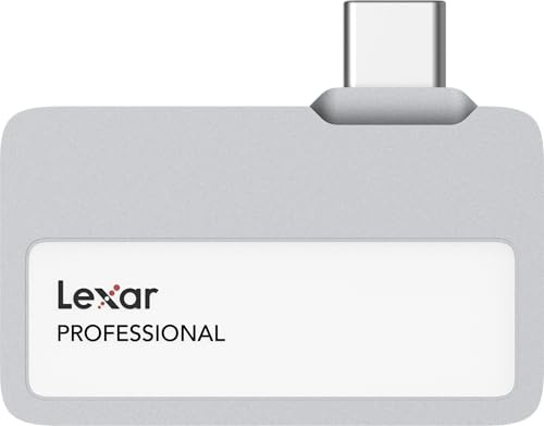 Lexar 2TB Professional Go Portable SSD, Supports Apple 4K 60fps ProRes, Up to 1050MB/s, USB 3.2 Gen 2, Rugged, IP65, Ultracompact, Compatible w/iPhone 15/16 (Not 17), External SSD (LSL400X002T-RNSNU)