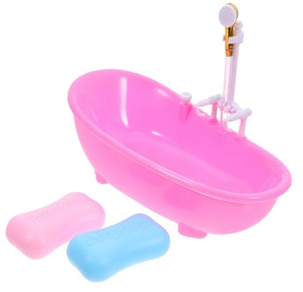 VICASKY 1 Mini Baignoire Jouet pour Maison de poupée Baignoire avec Accessoires de poupée pour décoration de Salle de Bain Pas de Batterie nécessaire pour Les Mondes de Jeu créatifs
