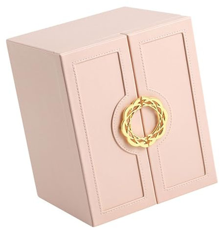 BWANGIAO Schmuck-Organizer-Box mit 5 Schubladen, Zubehörhalter aus PU-Leder, Aufbewahrungskoffer mit großer Kapazität für Frauen und Mädchen